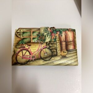 Vintage Bicycle Print Wallet and cellphone holder